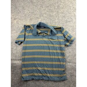 Patagonia Organic Cotton Polo Shirt Mens Size M Blue Golf Casual Athletic Hiking